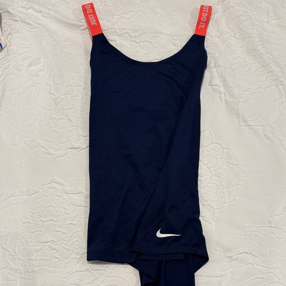 Nike Dark Blue Tank with Red Straps